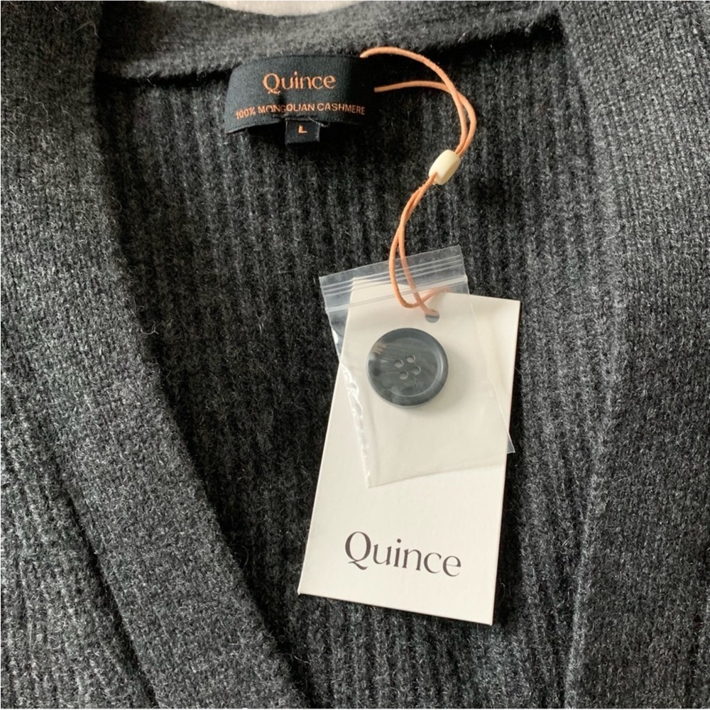 QUINCE Cashmere Oversized Boyfriend Cardigan Sweater LARGE NWT - Picture 13 of 14
